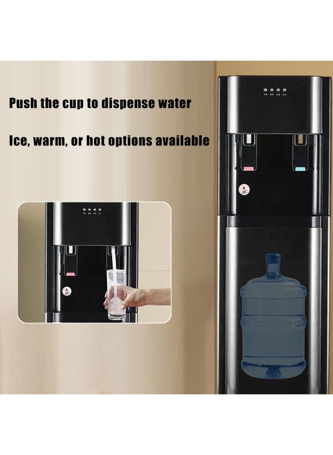 RUIYADA Water Dispenser for 5 gallonBottom-Loading It Features a Boil-Dry Prevention Design Three Temperature Settings, and Durable Stainless Steel Construction Making it Suitable for Home and Office us Gray - Image 5